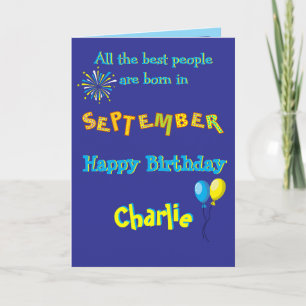 ９月 誕生日カード 折りたたみグリーティングカード カード