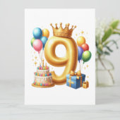 9歳の誕生日おめでとう 招待状 (スタンド正面)
