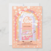 ９歳はビバ・デイジー・グルービー・バン 9歳の誕生日 招待状 (正面)