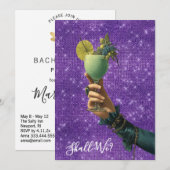 Ａ１０１　フォト２　華やかなコックテール　独身最後の夜 招待状 (正面/裏面)