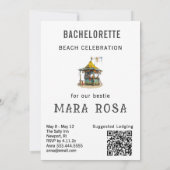 *** A101 独身最後の女 ビーチカクテル7 フォト 招待状 (裏面)