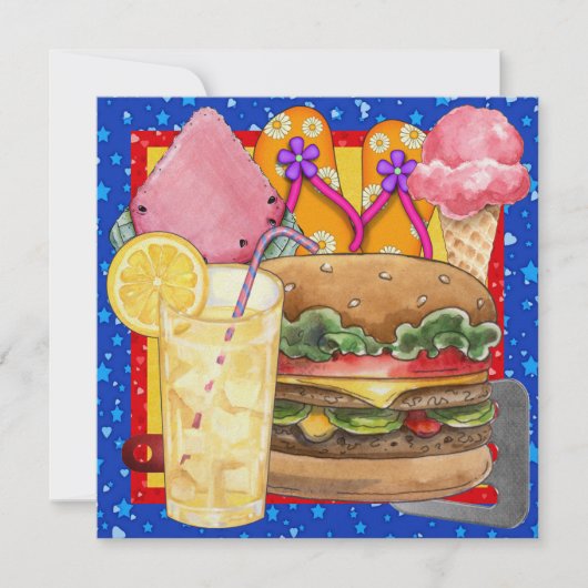 ＢＢＱ　－　屋外での食事会　－　パーティー！ＳＲＦ 招待状 (正面)