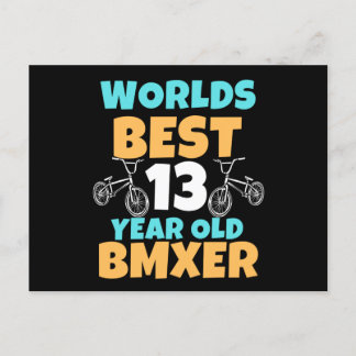 ＢＭＸ１３歳の誕生日パーティーのコスチューム ポストカード