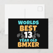 ＢＭＸ１３歳の誕生日パーティーのコスチューム ポストカード (正面/裏面)
