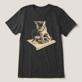 DJ猫 ターンテーブル ビニールレコード トライブレンドTシャツ