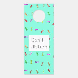 Don’t disturb(CANDYブルー×ホワイト) ドアノブサイン