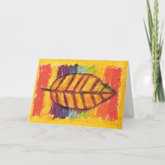 IRW こどもの作品 - 葉のありがとうカード サンキューカード