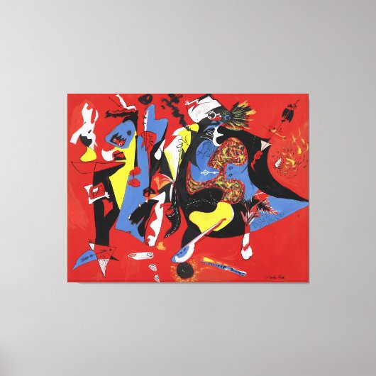 Ｊ．Ｐ．－ 赤と青 － 1946 － アブストラクト － キャンバスプリント (正面)