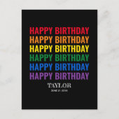 ＬＧＢＴプライド　ＬＧＢＴＱ　トランスジェンダーの誕生日おめでとう ポストカード (正面)