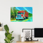 Ｎ番目アメリカのハイウェーの記録のトラックの輸送の芸術 ポスター (ホームオフィス)