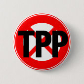 ＮＯ　ＴＰＰ 缶バッジ (正面)