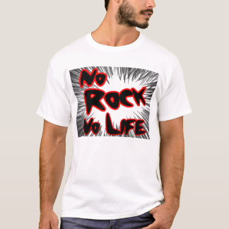 Ｎｏ　Ｒｏｃｋ　Ｎｏ　ＬｉｆｅNo Rock No Life Classic Music Typog Tシャツ