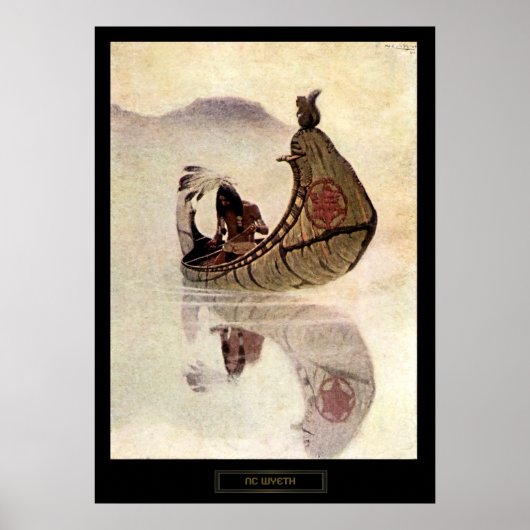 N・C・ワイエス歴史画 ヒアワサ ポスター (正面)