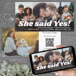 ＱＲコード 彼女はイエス！ 結婚 婚約 ４ フォト セーブザデート