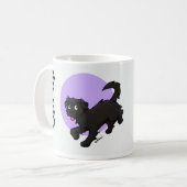 QRPup Cup - ブラックテリア コーヒーマグカップ (正面左)