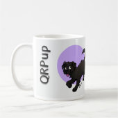 QRPup Cup - ブラックテリア コーヒーマグカップ (左)