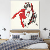 ＲＢＰ、セクシーアニメ猫娘フューリーねこ キャンバスプリント (インサイチュ (寝室))