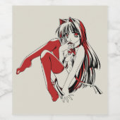 RBP、セクシーアニメ猫娘フューリーねこ ワインラベル (シングルラベル)