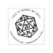 ＲＰＧ２０面ダイス　～　クラシック　～　ここで転がすアドレス ラバースタンプ (インプリント)