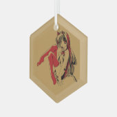 Ｒ＆Ｂ漫画、ねこ猫娘系ファーリー ロリィタ アニメ ガラスオーナメント (正面左)