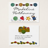 ＳＲＦによるミシン/編み物用封入カード/タグ (正面&裏面)