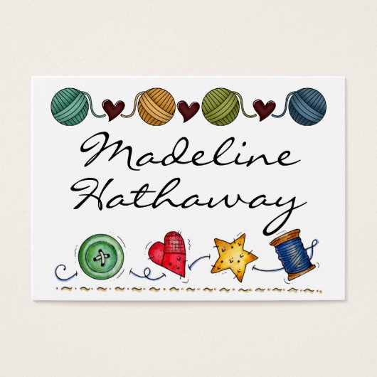 ＳＲＦによるミシン/編み物用封入カード/タグ (正面)