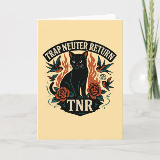 TNR ロカビリー猫 ヴィンテージタトゥー 黒猫 カード