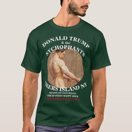 TRMP&THE SYCHOPHANTS RIKERS ISLAND NY Tシャツ (正面)