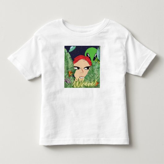 ＵＦＯはどこ？ トドラーTシャツ (正面)