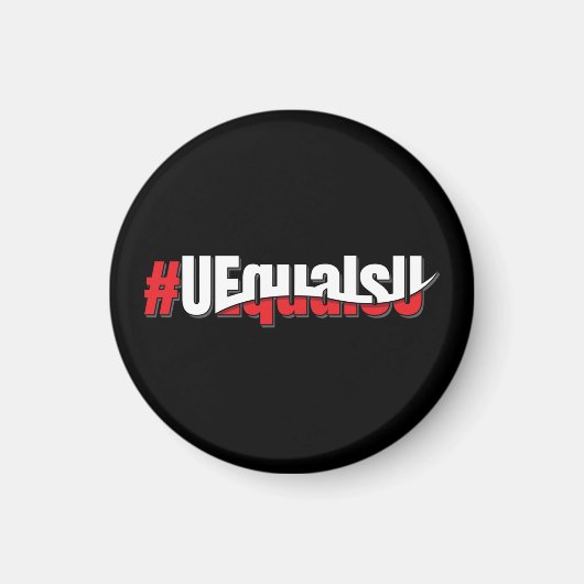 U=U HIV うつらない・うつるな アート マグネット (正面)