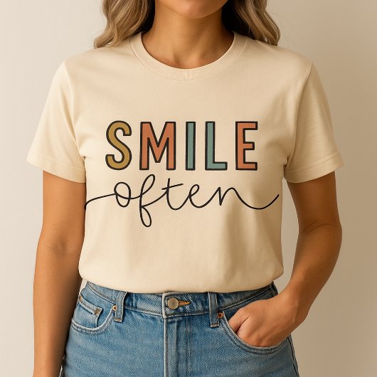 𝚂𝚖𝚒𝚕𝚎 𝙾𝚏𝚝𝚎𝚗 t shirt design tシャツ