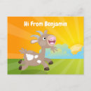 かわいい ヤギ ポストカード イラストレーションを検索する