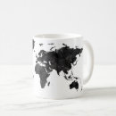 地図 世界 マグカップ 黒を検索する