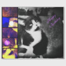 黒 猫 ラッピングペーパー 紫を検索する