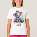 ピンク 象 tシャツ 水彩色を検索する