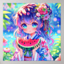 かわいい スイカ ポスター 夏を検索する