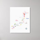 日本 地図 キャンバスプリント 日本語を検索する