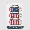 赤い白と青 ゴルフタオル 独立記念日を検索する