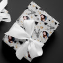 白黒 ラッピングペーパー 女性を検索する