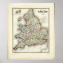 地図 イギリス ポスター 郡を検索する