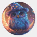 夜 フクロウ シール 月を検索する