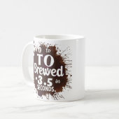 0から3.5秒で醸造 – コーヒー&カーラバー コーヒーマグカップ (正面左)