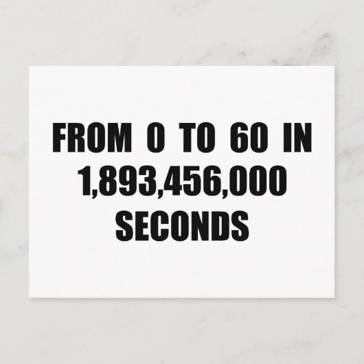 0から60秒 ポストカード (正面)