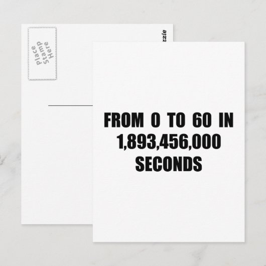 0から60秒 ポストカード (正面/裏面)