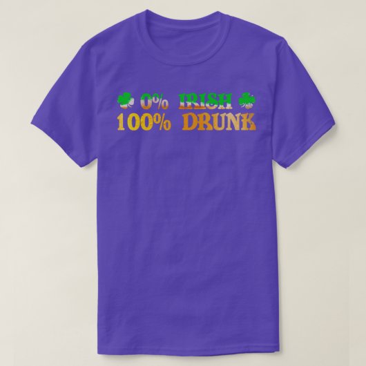 0アイルランド100飲おもしろいSt patricks day飲料D Tシャツ (デザイン正面)