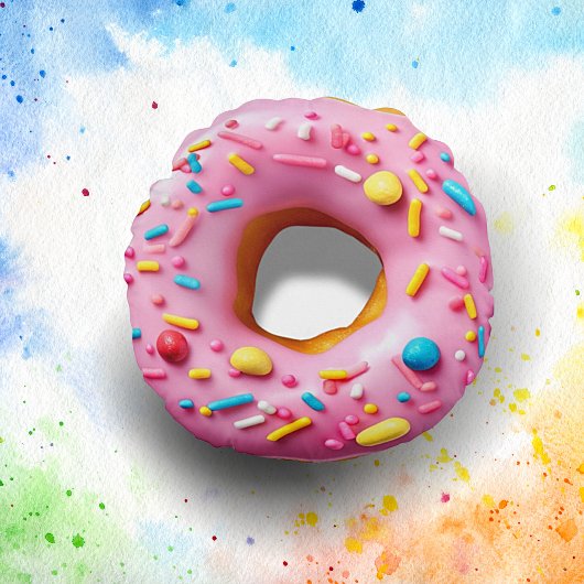 0カロリー無脂肪おいしいドーナツ枕 ラウンドクッション