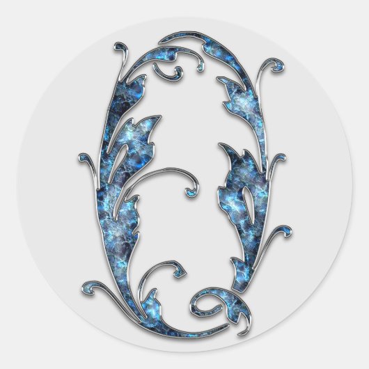 0シール付きモノグラム ラウンドシール (正面)