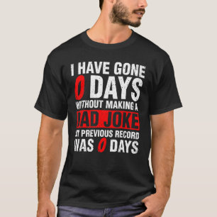 0日なしパパジョークパパ父親 Tシャツ