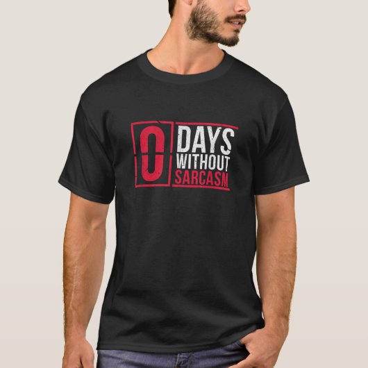 0日(皮肉なしおもしろい) Tシャツ (正面)