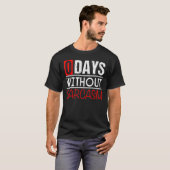 0日(皮肉なジョークなし) Tシャツ (正面フル)